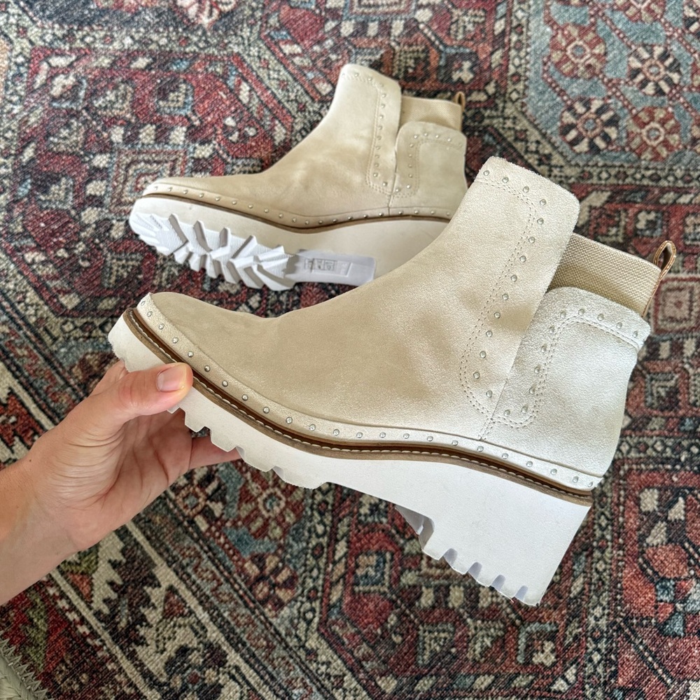 Dolce Vita Cream Ankle Booties